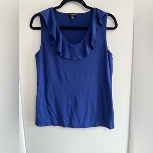 Talbots Royal Blue Ruffled Tank Top